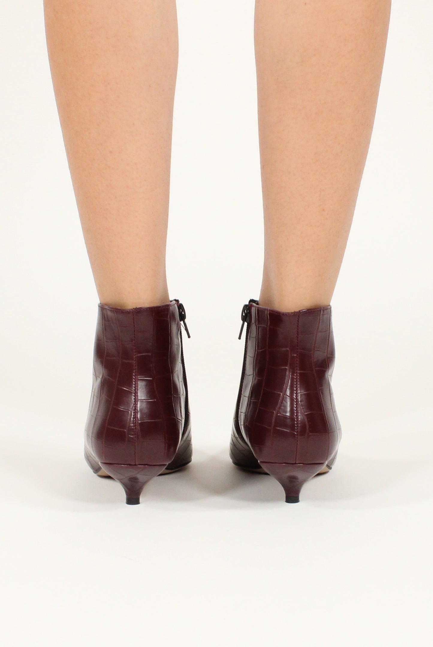 Crocodile Print Ankle Boots