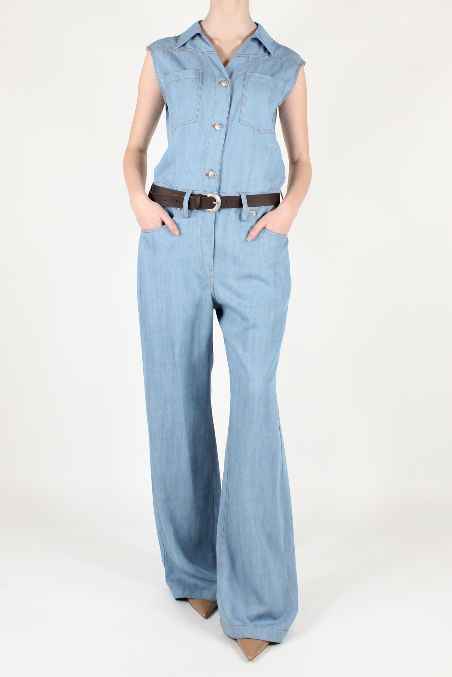 Tuta Smanicata in Denim