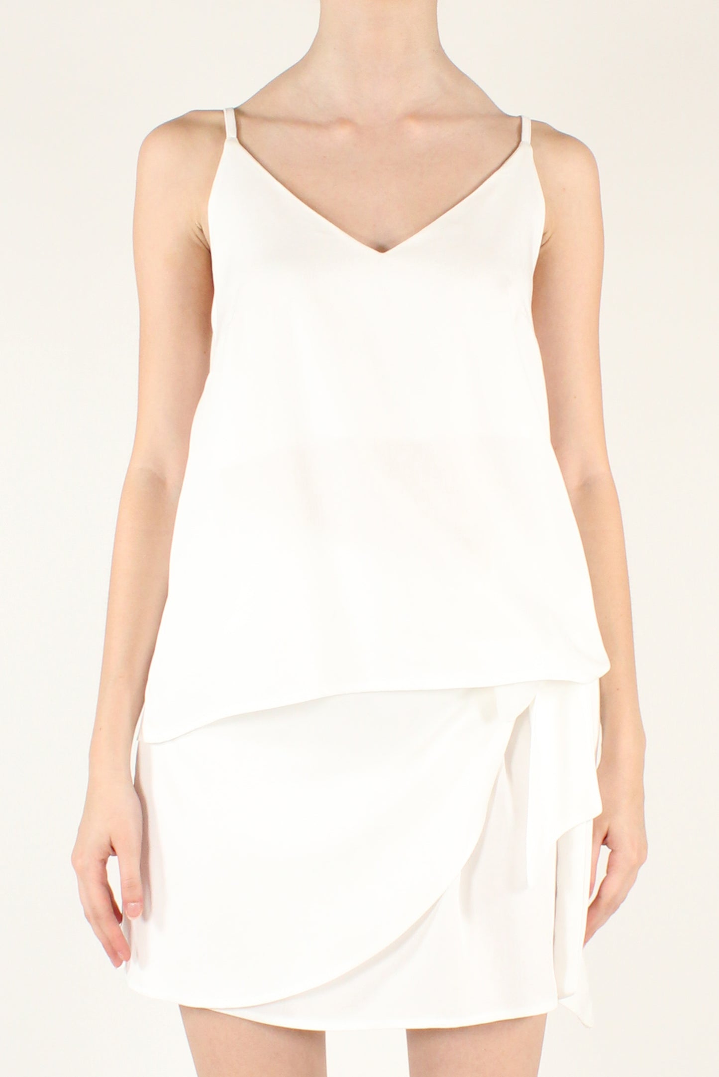 Solid Color V-Neck Top