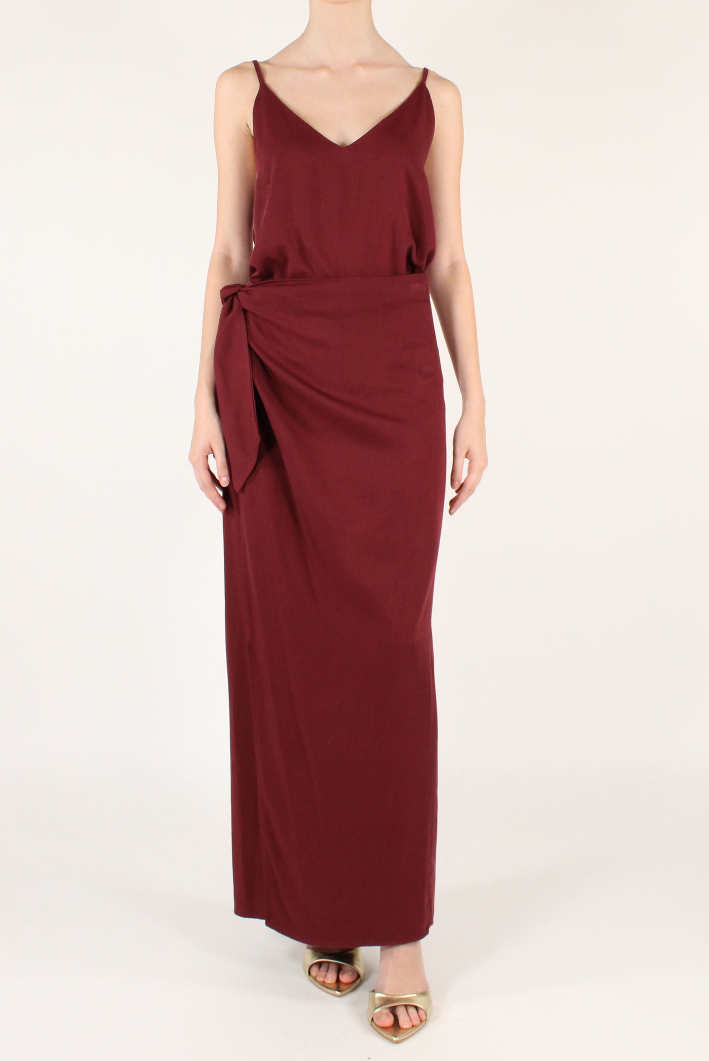 Long Plain Pareo Skirt