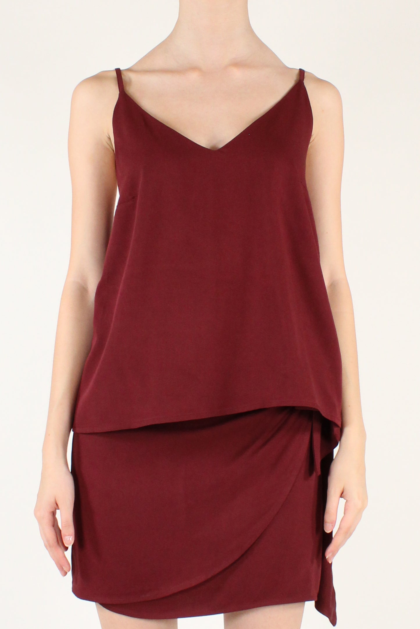 Solid Color V-Neck Top