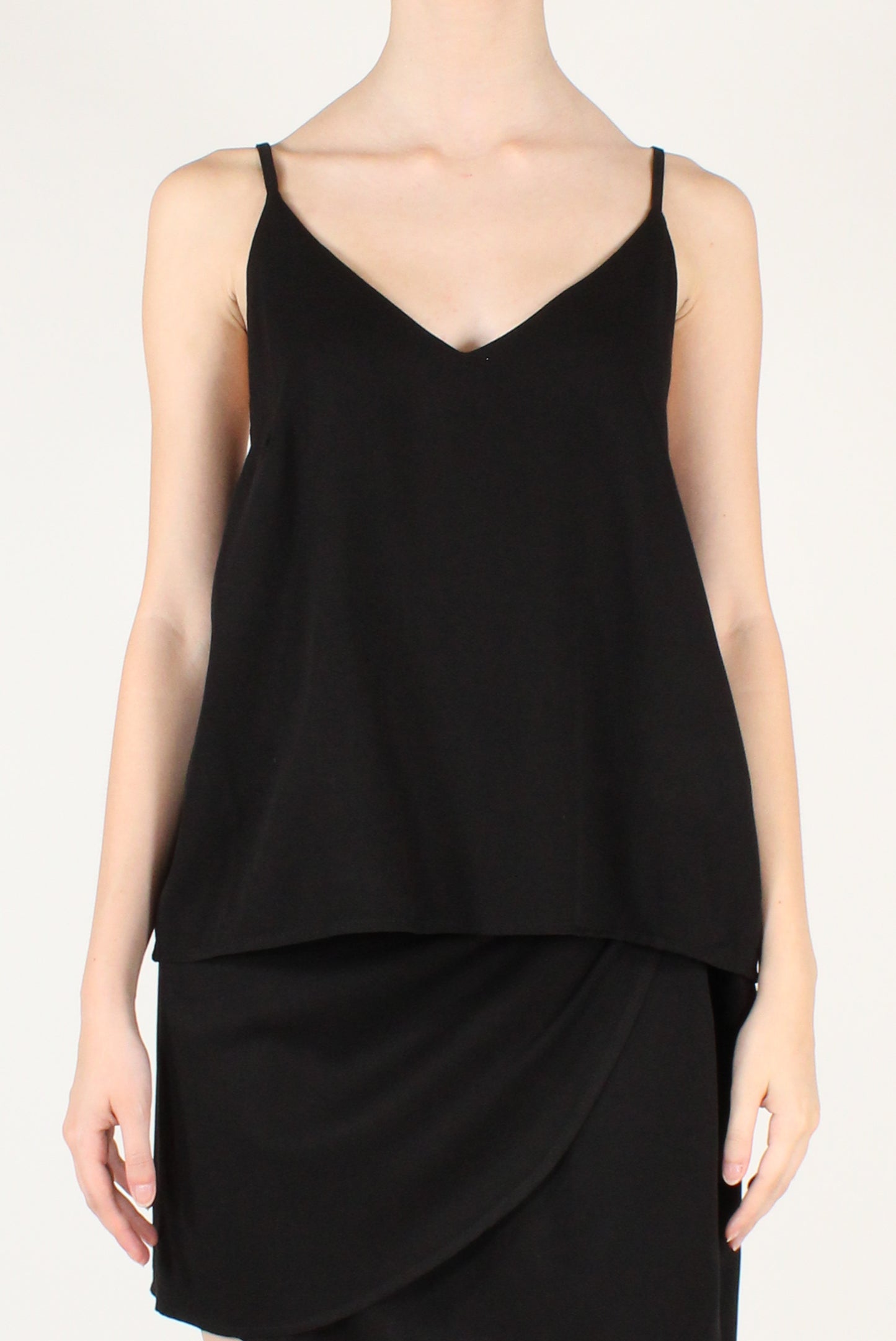 Solid Color V-Neck Top