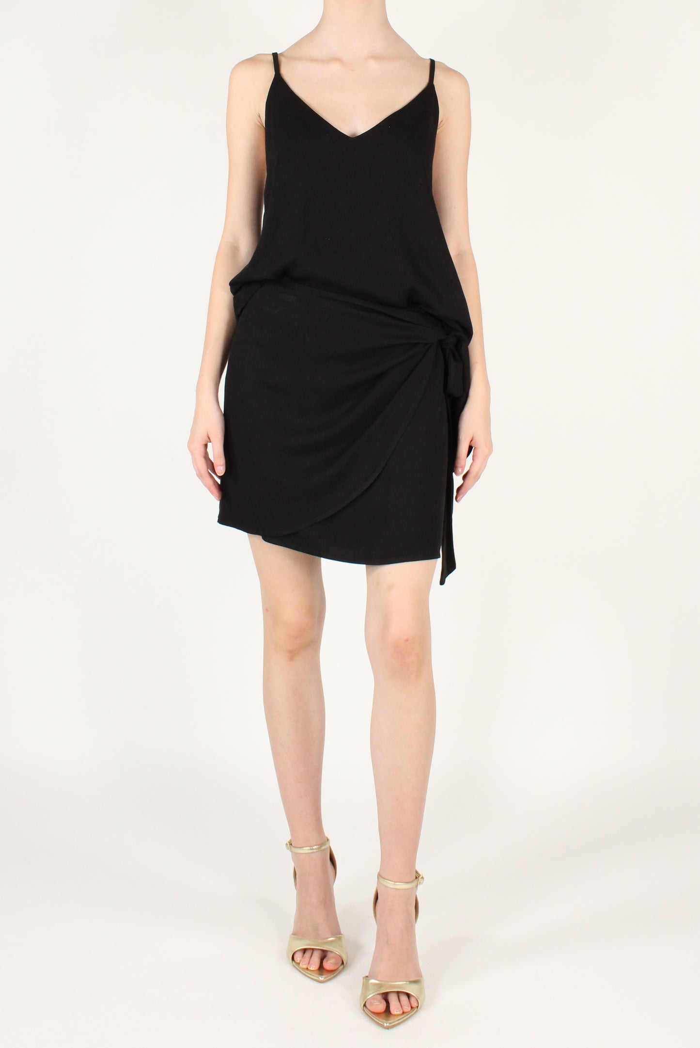 Solid Color Pareo Mini Skirt