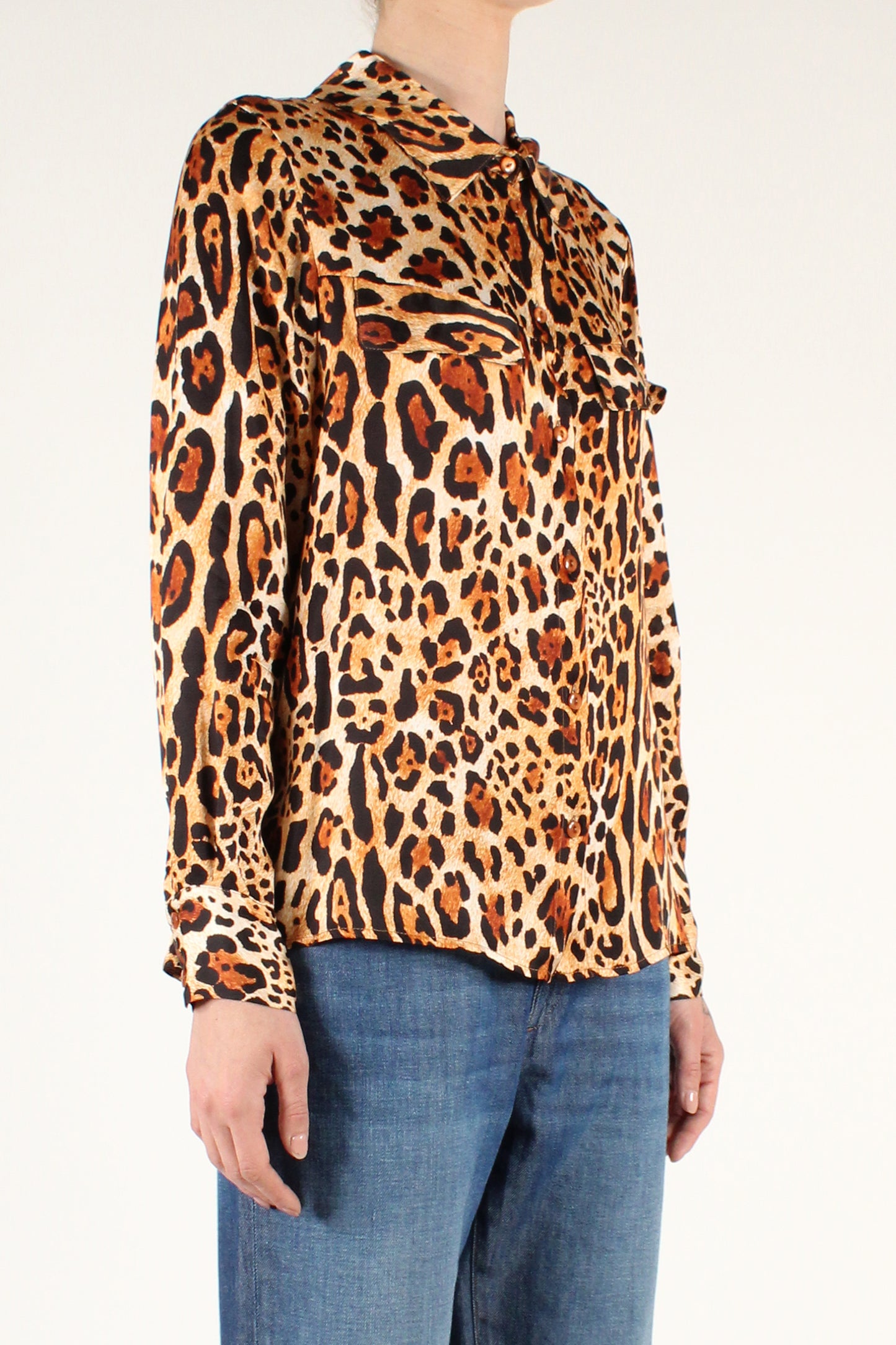 Camicia con Patte Stampa Animalier