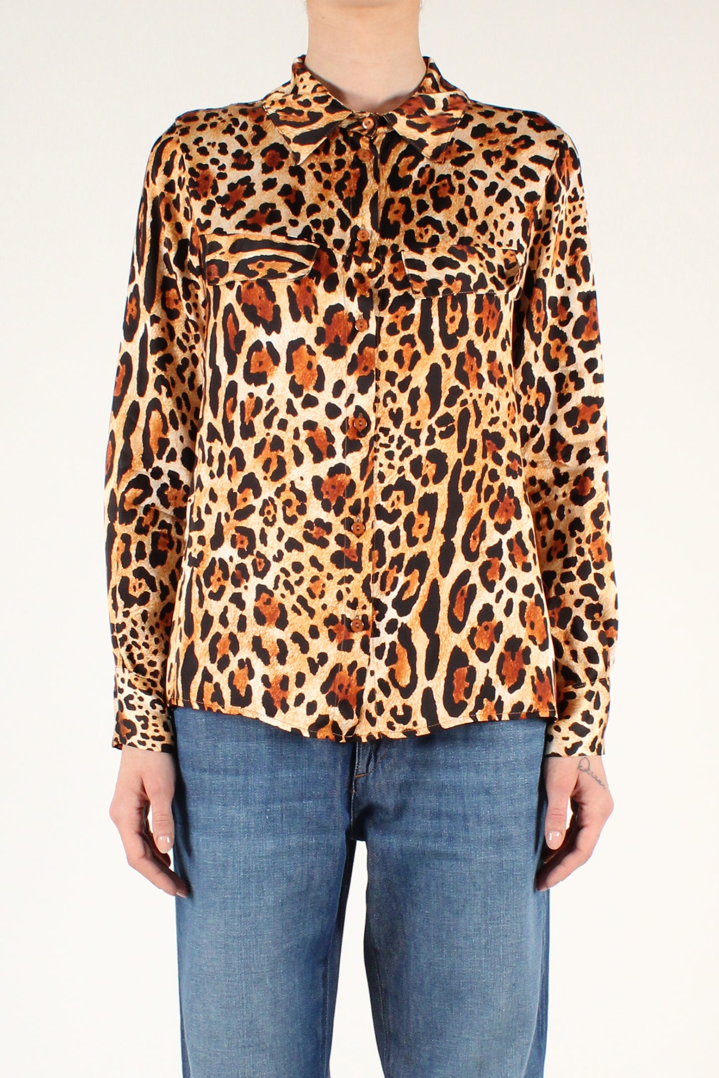 Camicia con Patte Stampa Animalier