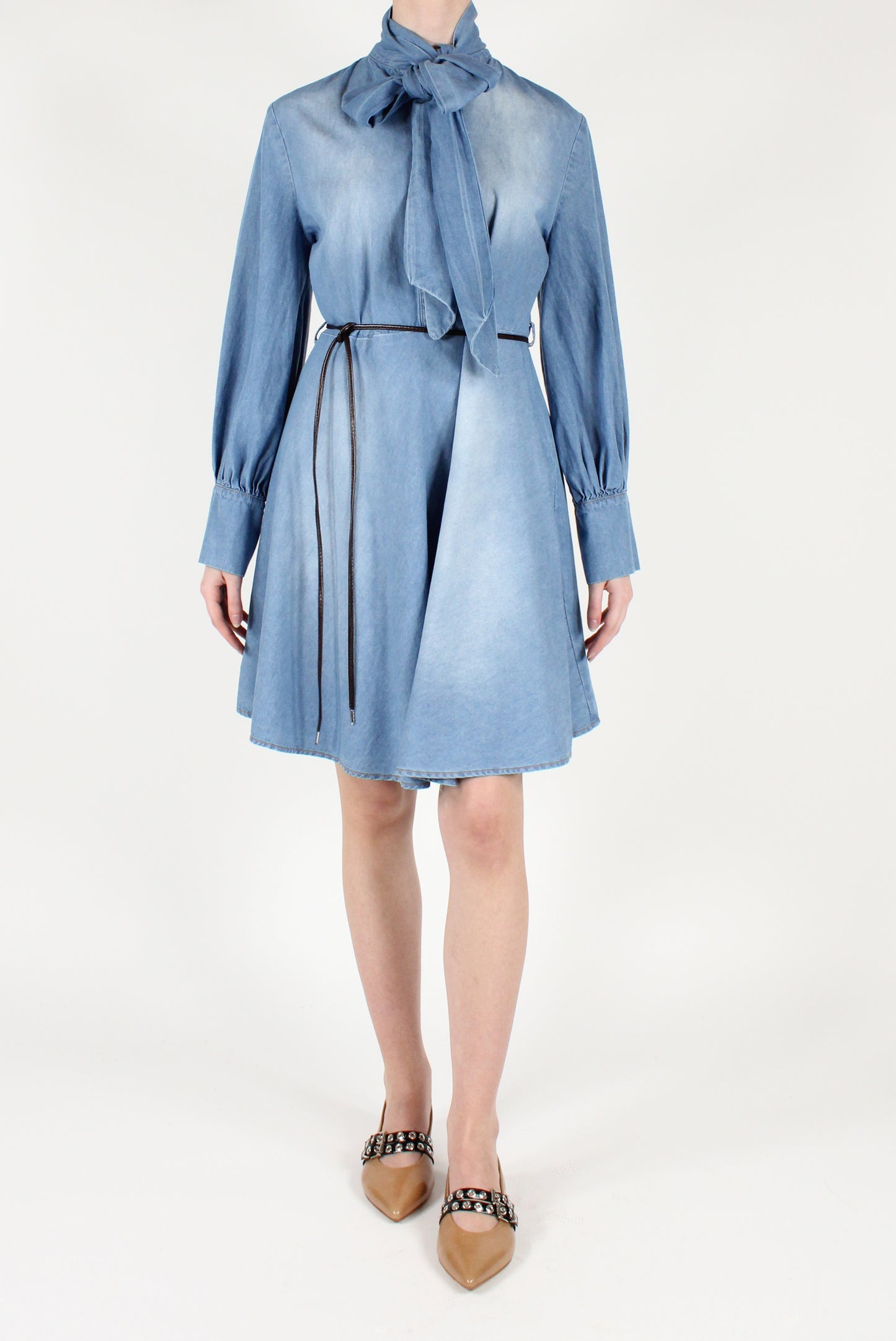 Abito Chemisier Corto in Denim
