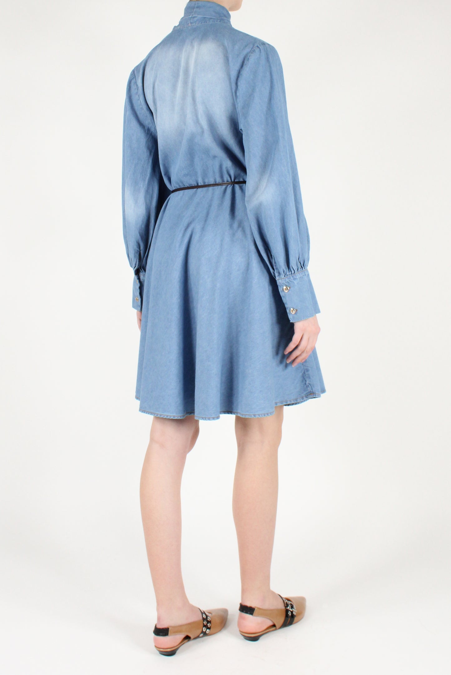 Abito Chemisier Corto in Denim