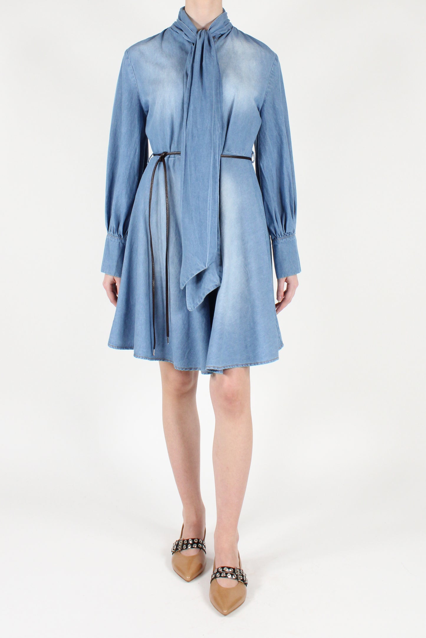 Abito Chemisier Corto in Denim