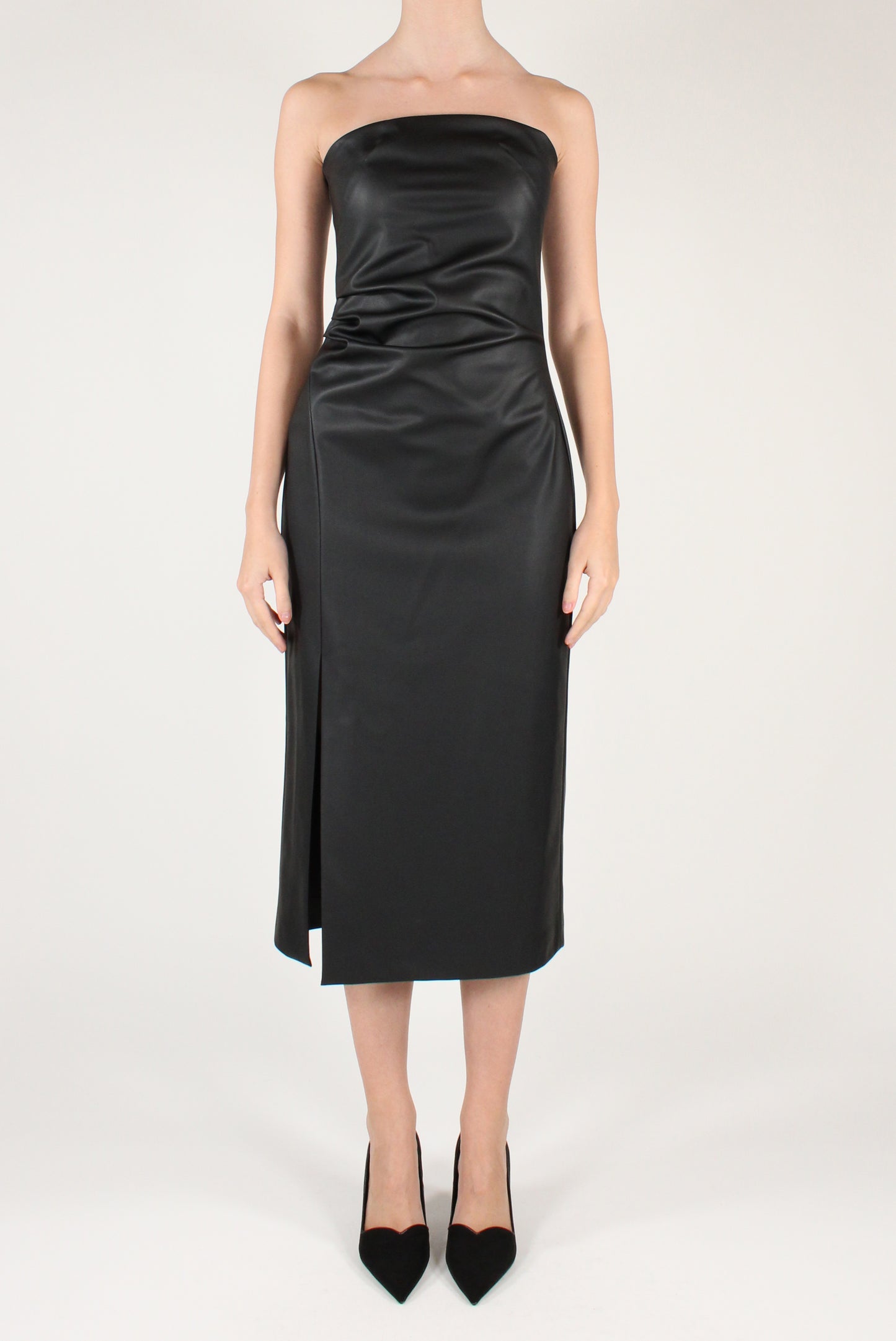 Abito a Tubino Bustier in Ecopelle