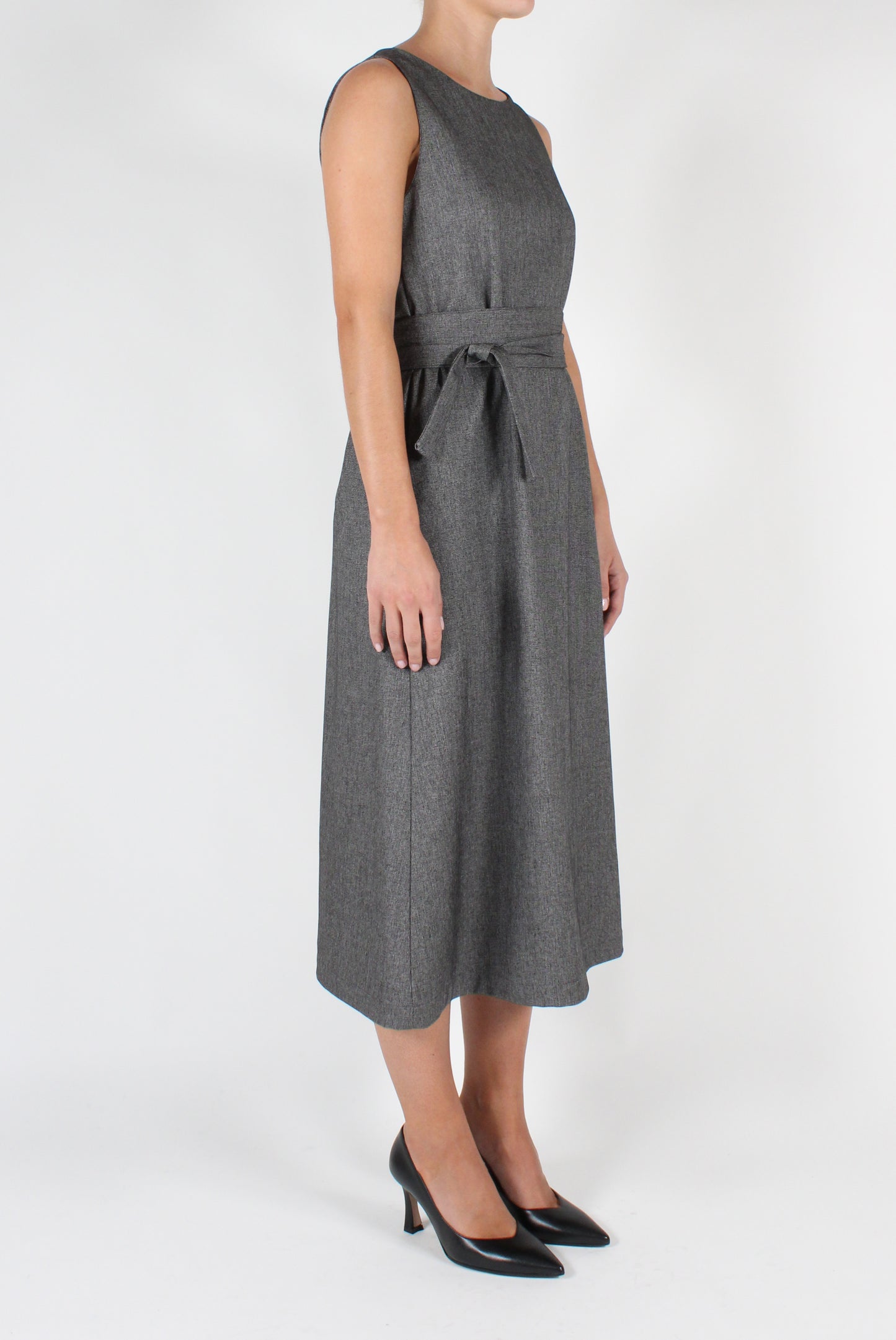 Midi Dress with Belt