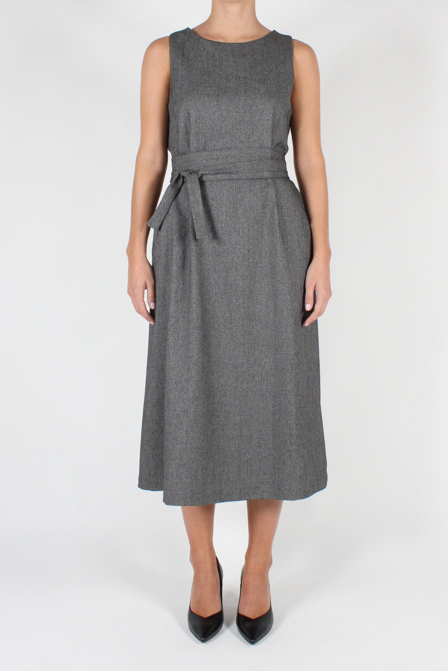 Midi Dress with Belt