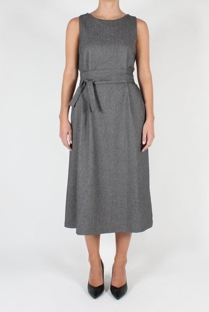 Midi Dress with Belt