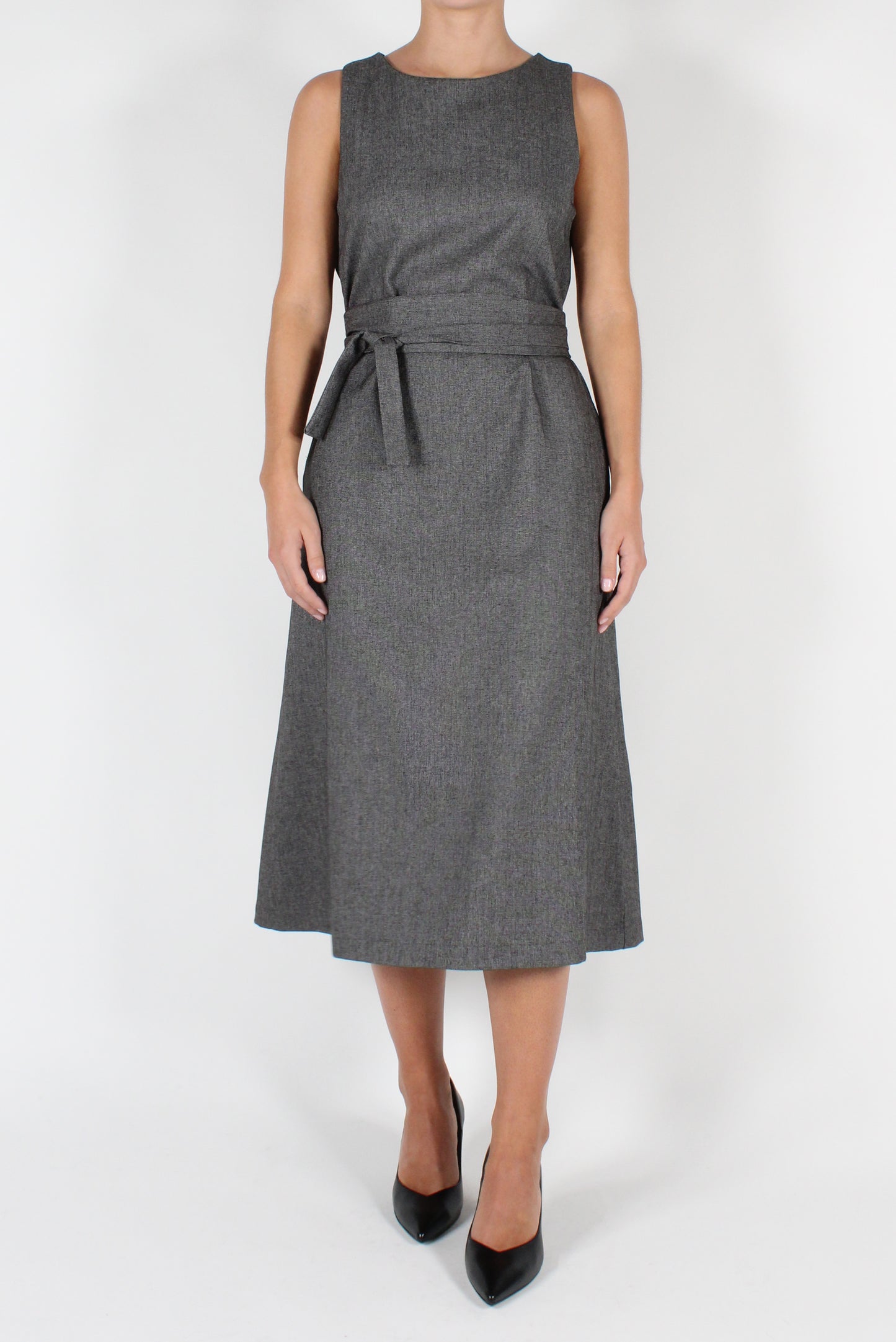 Midi Dress with Belt