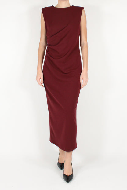 Draped Flared Long Dress