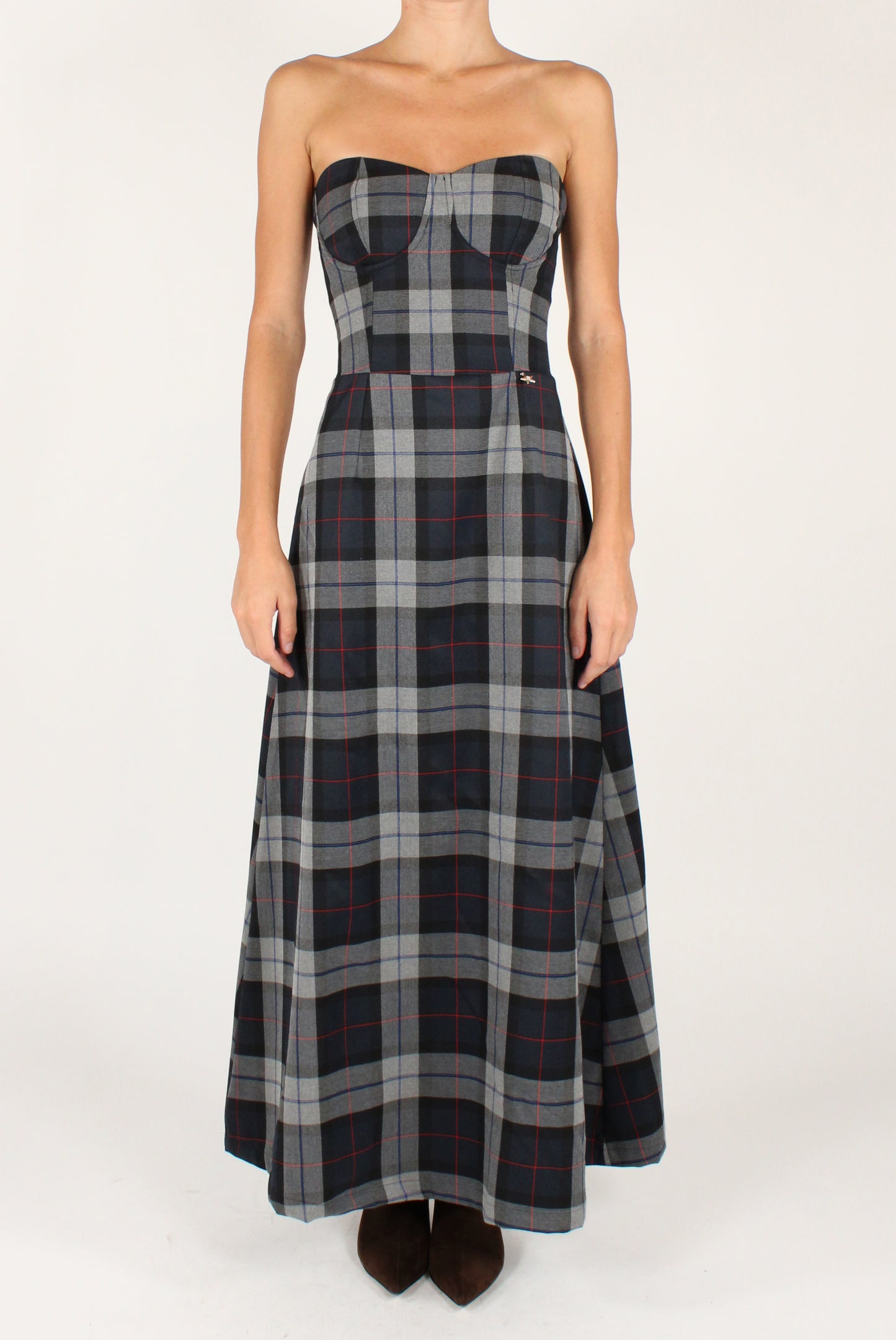 Abito Lungo in Tartan