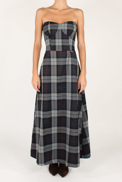 Abito Lungo in Tartan