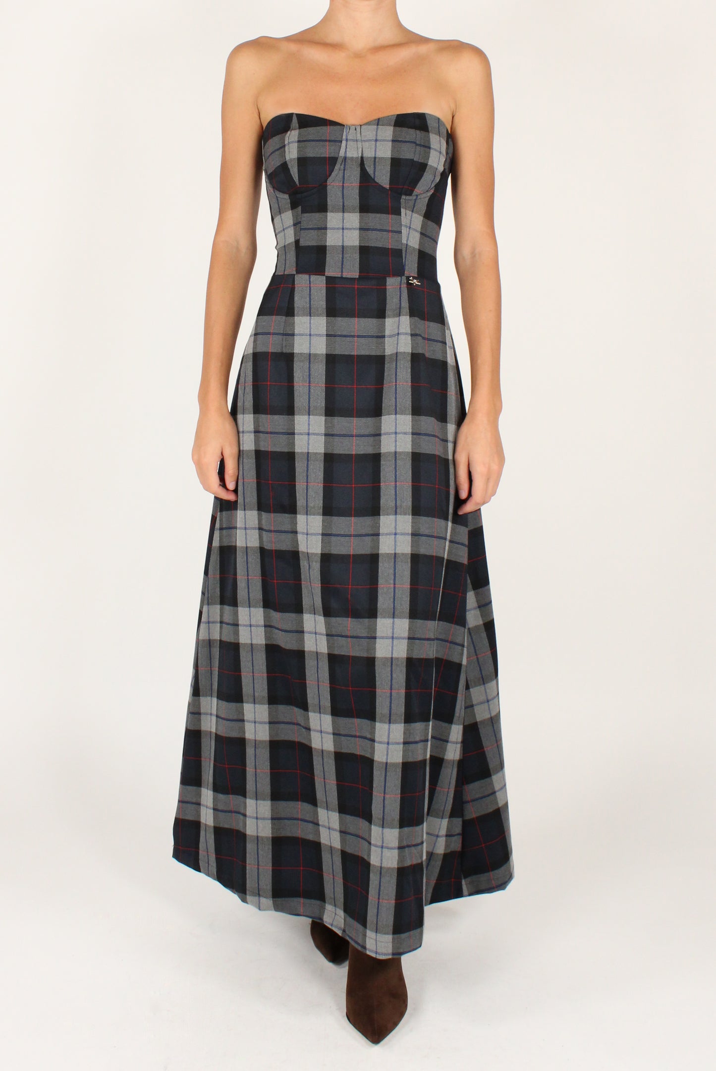 Abito Lungo in Tartan
