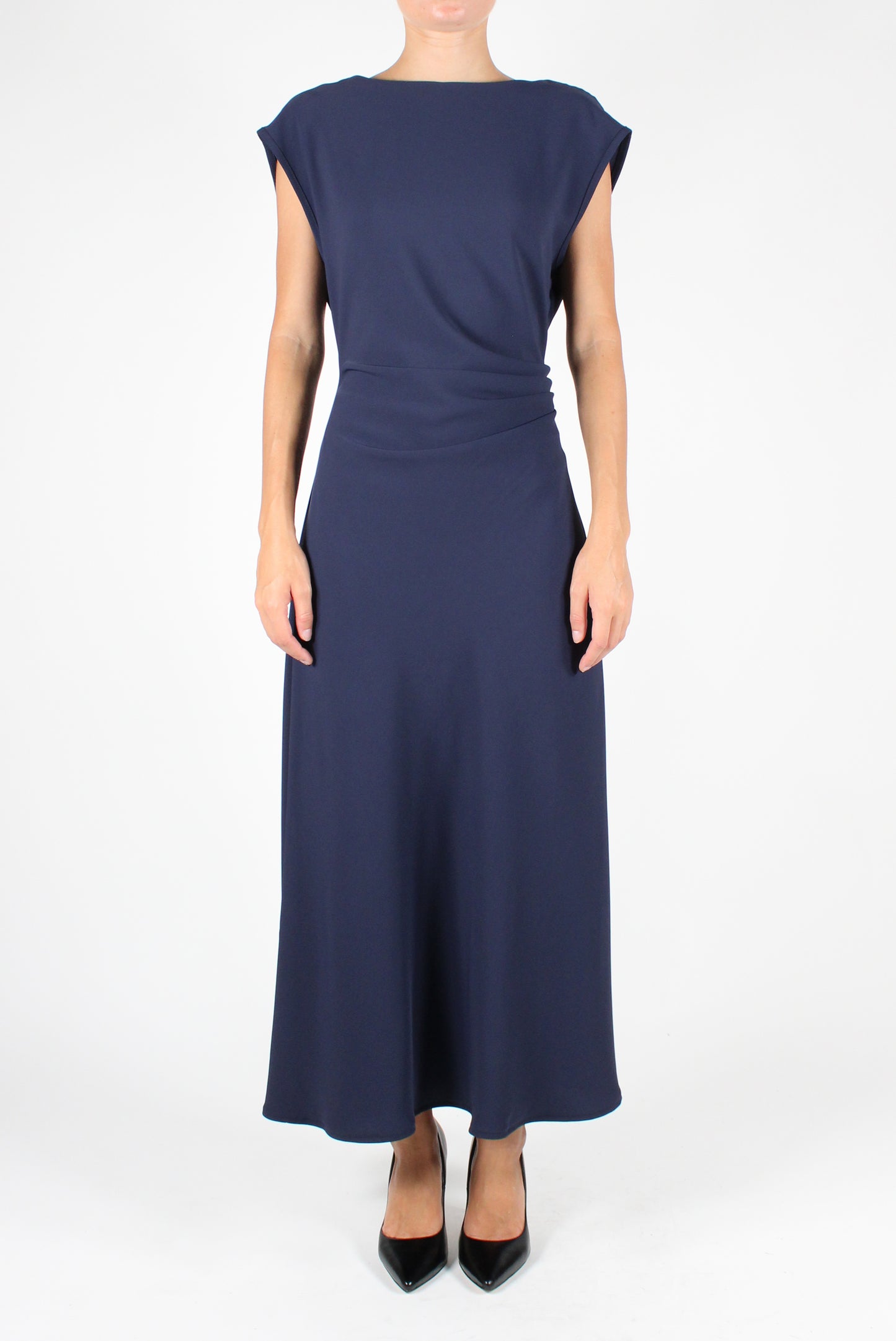 Long Flared Sleeveless Dress