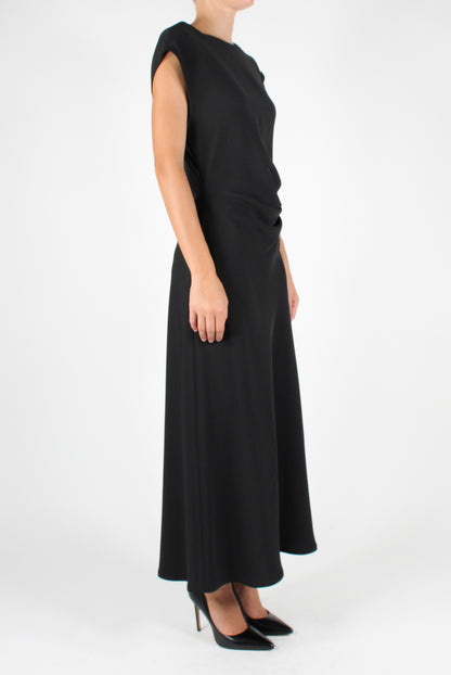 Long Flared Sleeveless Dress