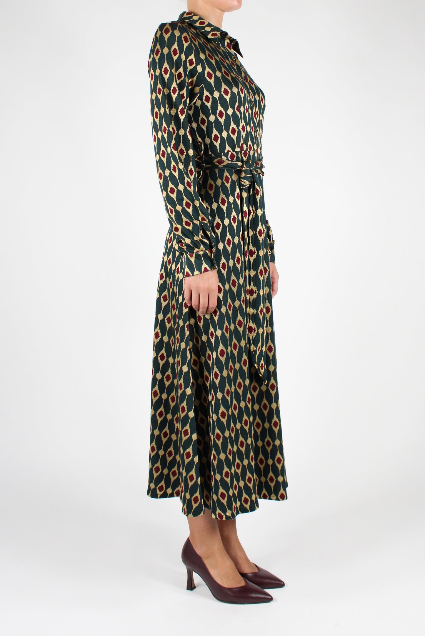 Long Dress with Geometric Pattern