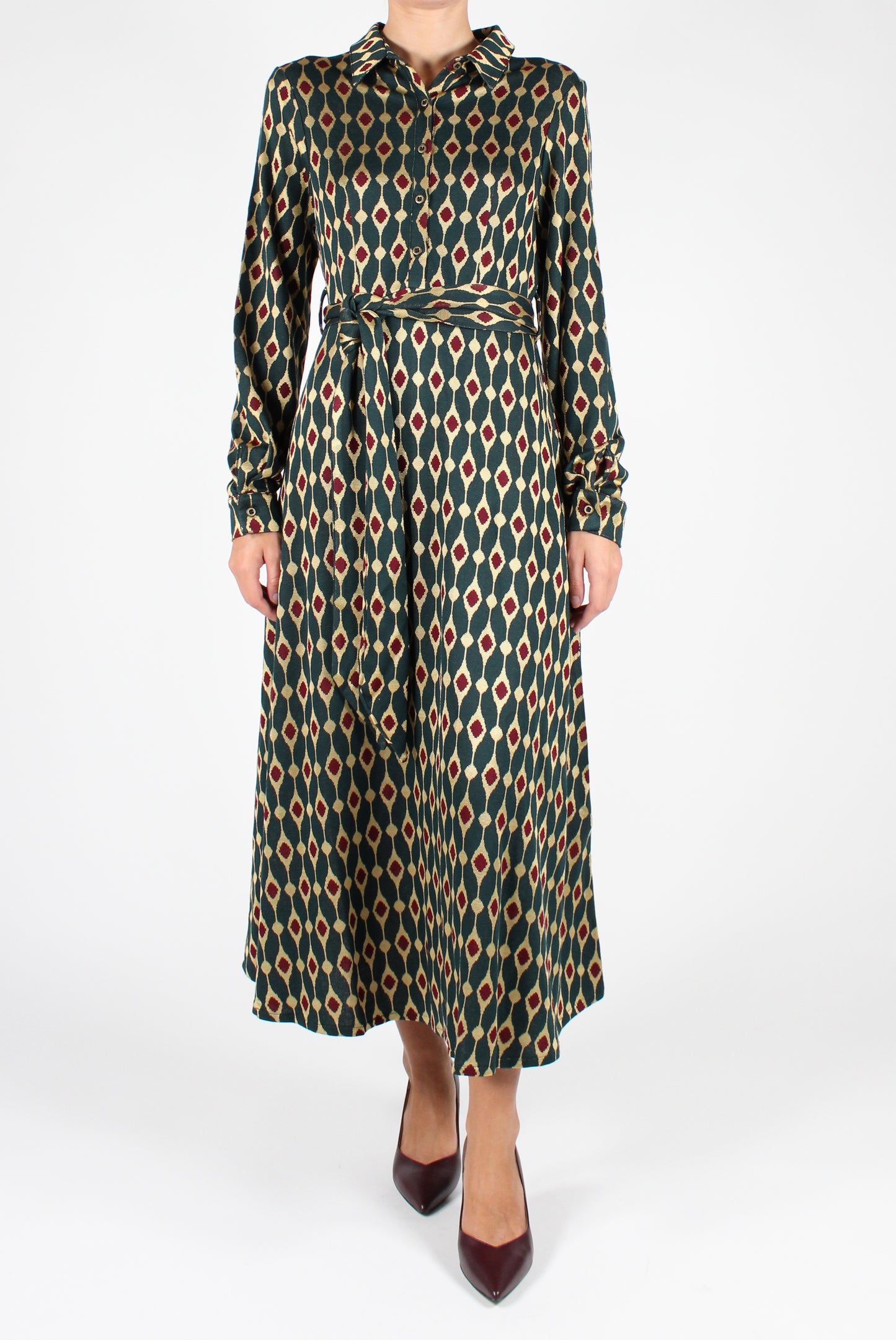 Long Dress with Geometric Pattern