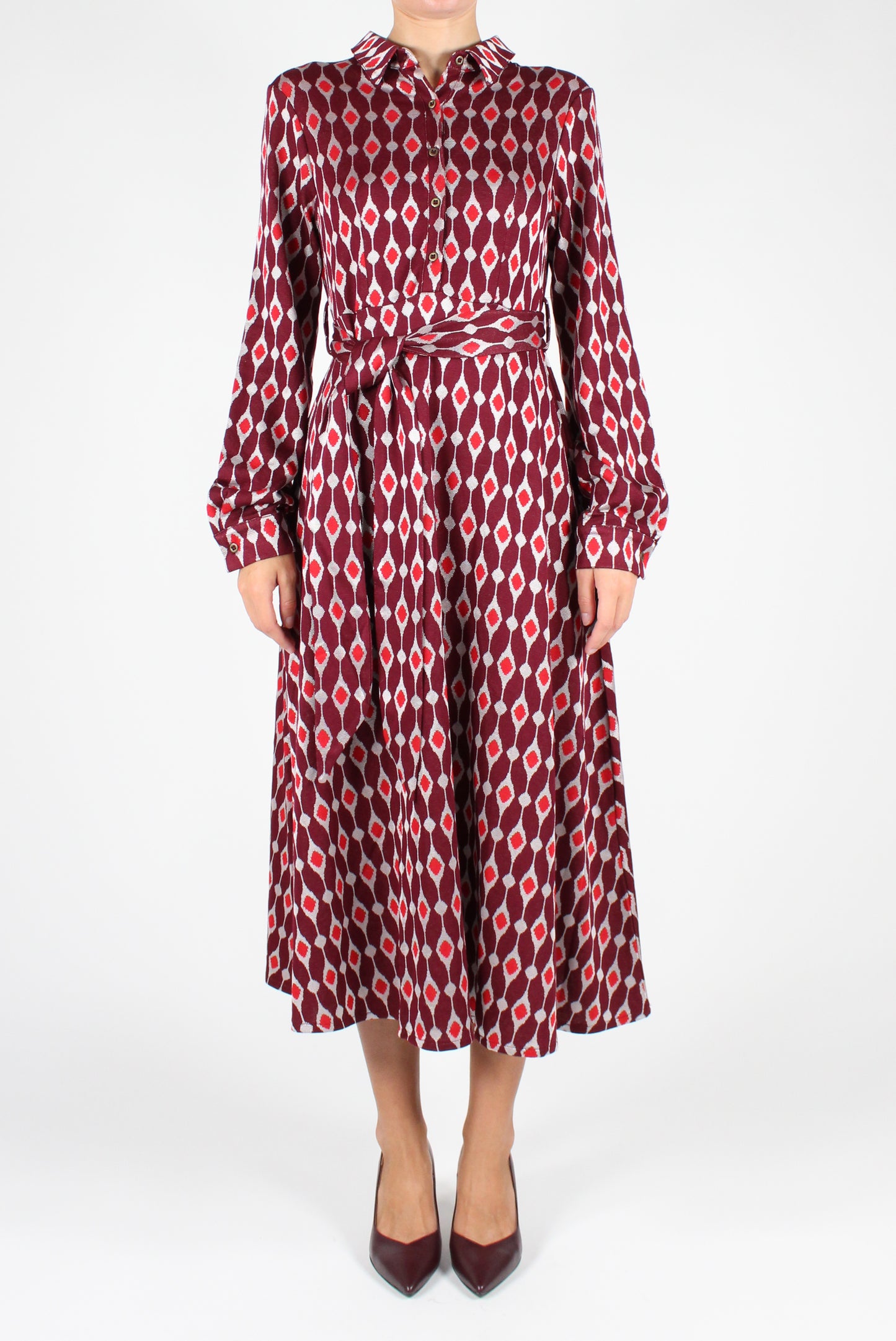 Long Dress with Geometric Pattern