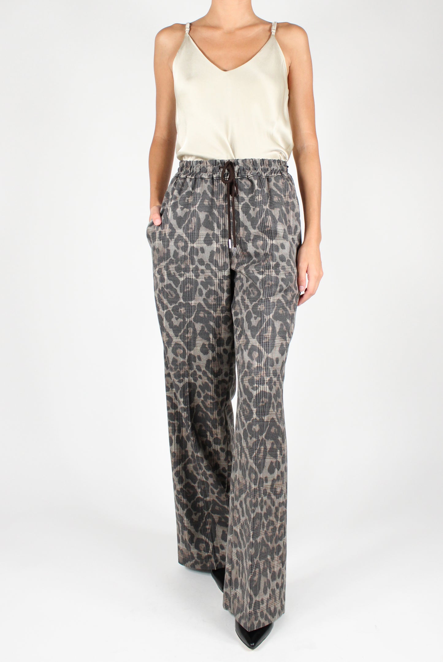 Animal Print Pants with Elastic