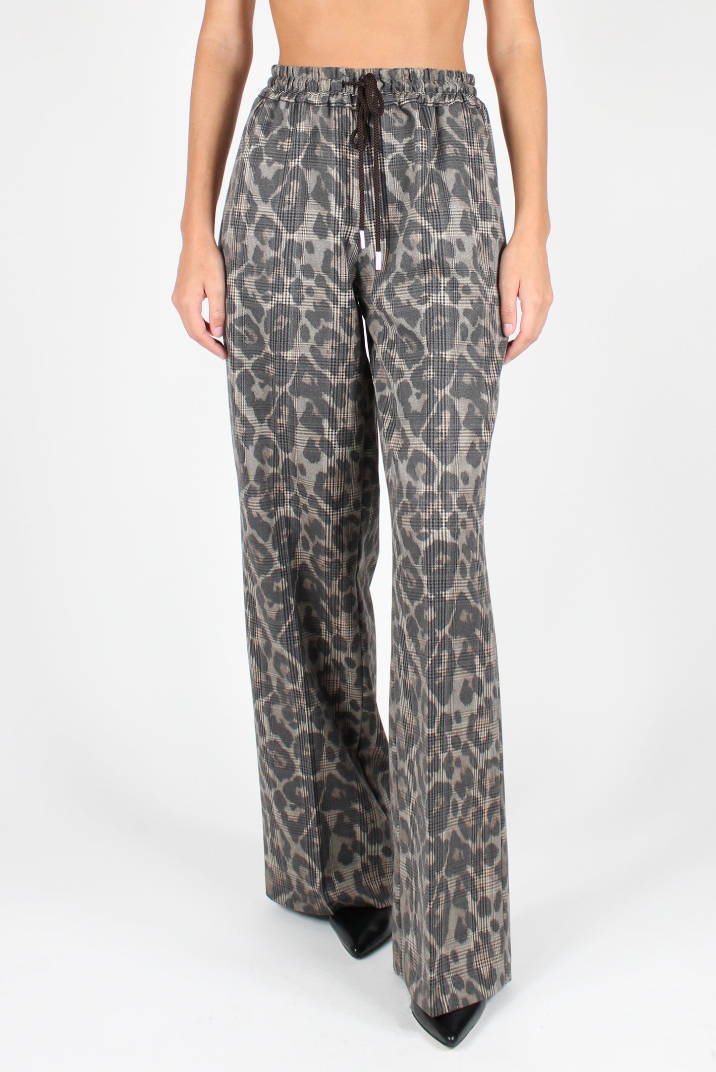 Animal Print Pants with Elastic