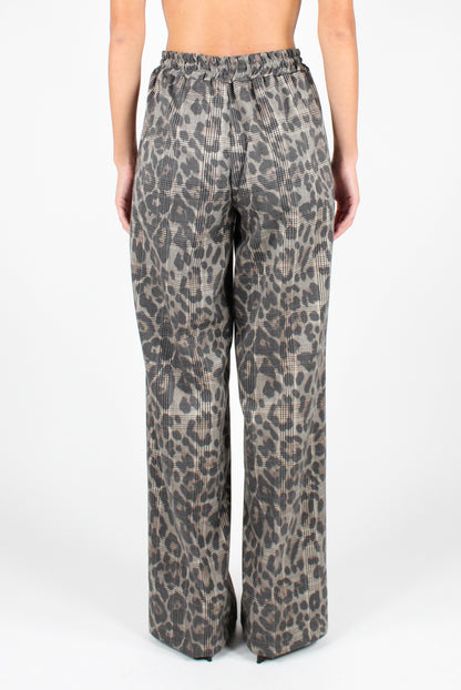 Animal Print Pants with Elastic