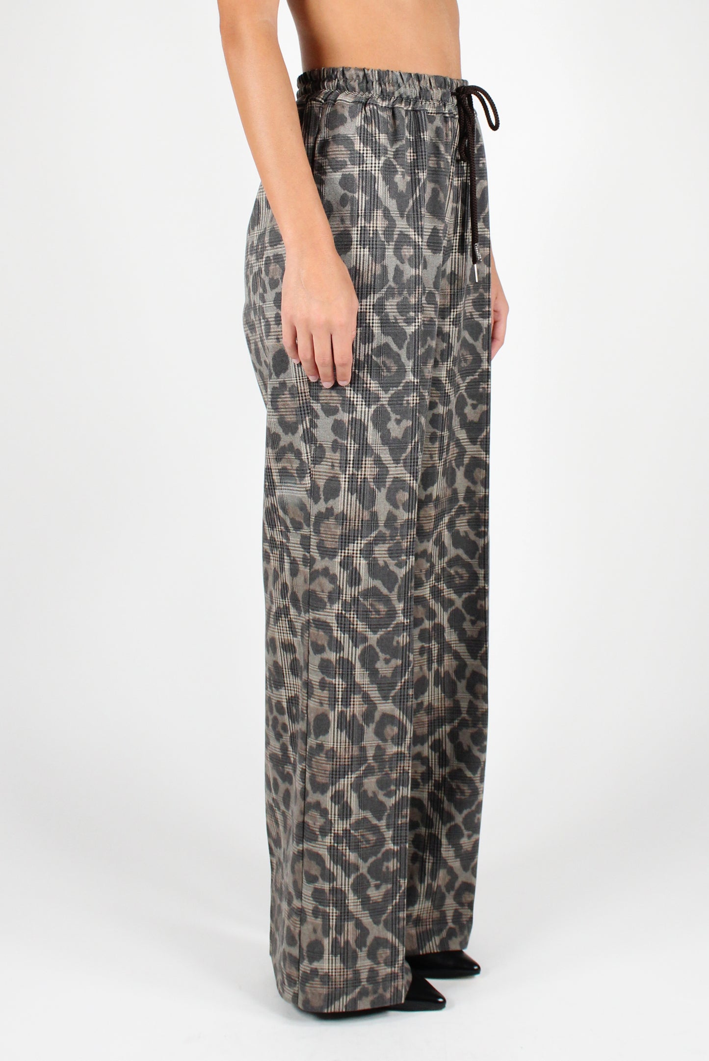 Animal Print Pants with Elastic