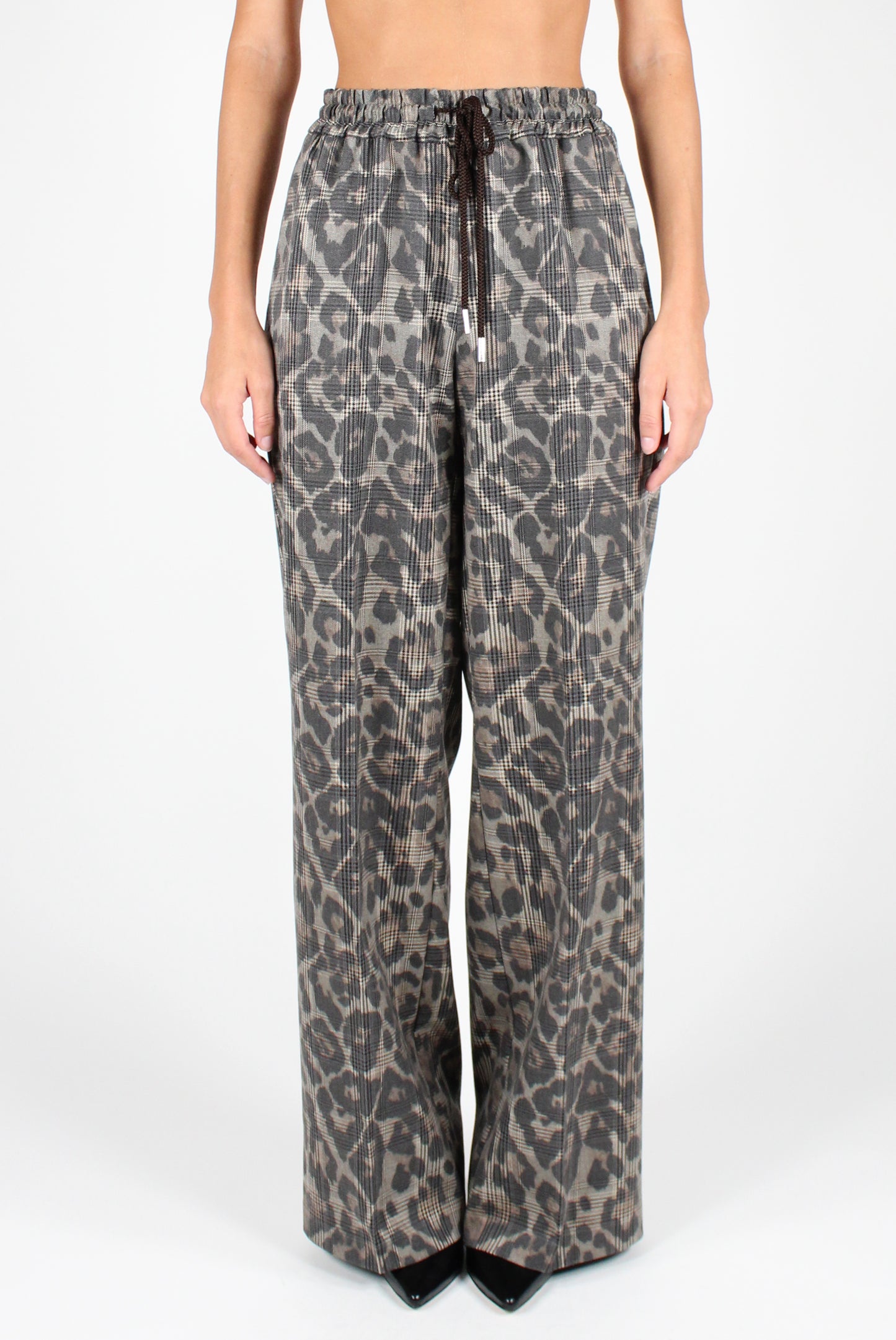 Animal Print Pants with Elastic