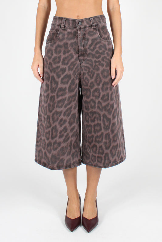 Animal Print Bermuda Shorts