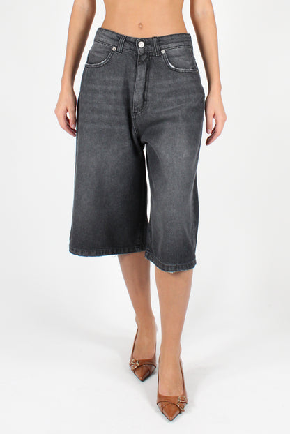 Denim Bermuda Shorts with Pockets