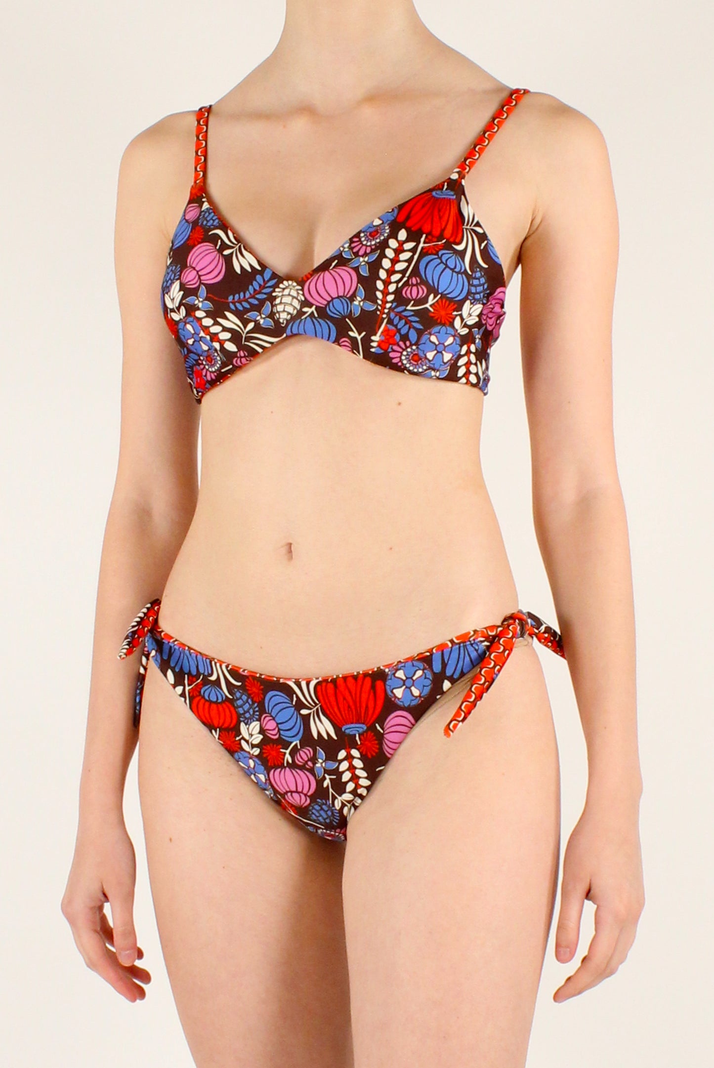 Reversible Floral Triangle Bikini