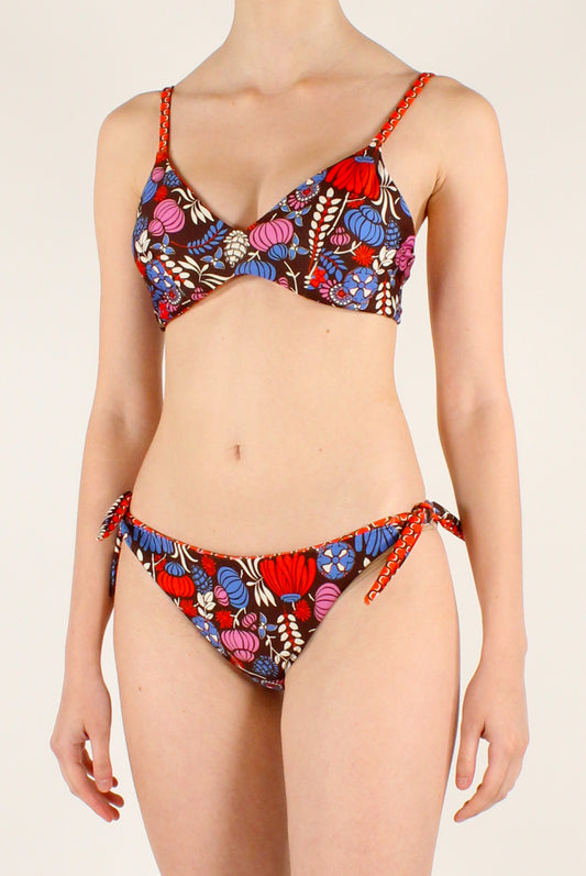Reversible Floral Triangle Bikini