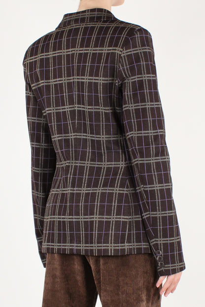 Blazer Monopetto Fantasia a Quadri