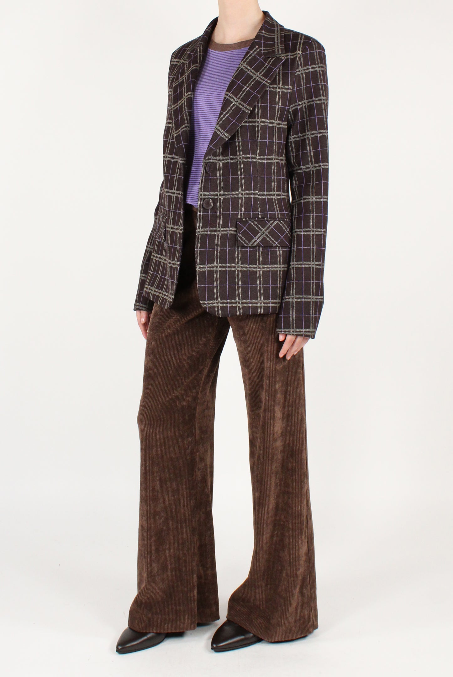 Blazer Monopetto Fantasia a Quadri