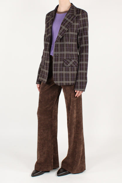 Blazer Monopetto Fantasia a Quadri