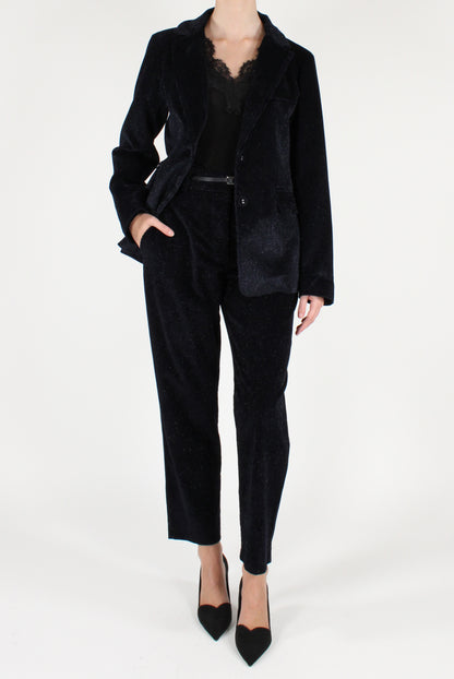 Blazer in Velluto a Coste con Lurex