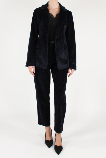Blazer in Velluto a Coste con Lurex