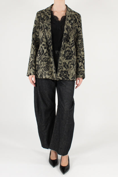 Blazer Fantasia Floreale con Lurex