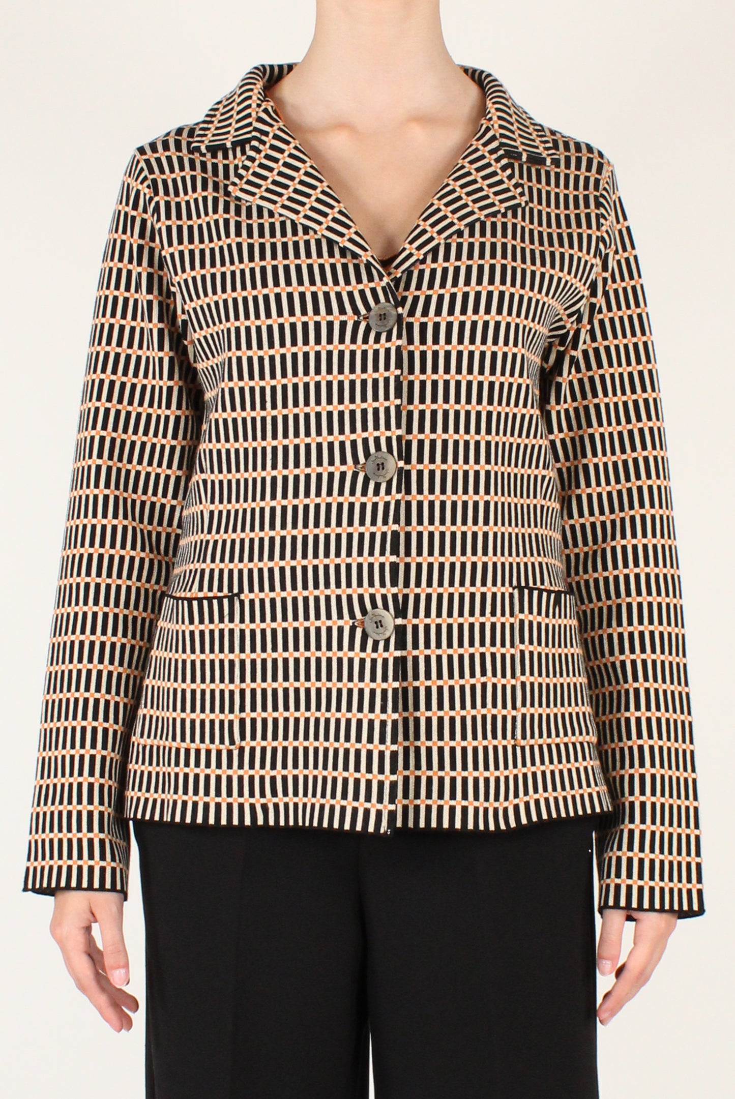 Blazer Stampa Fantasia Geometrica