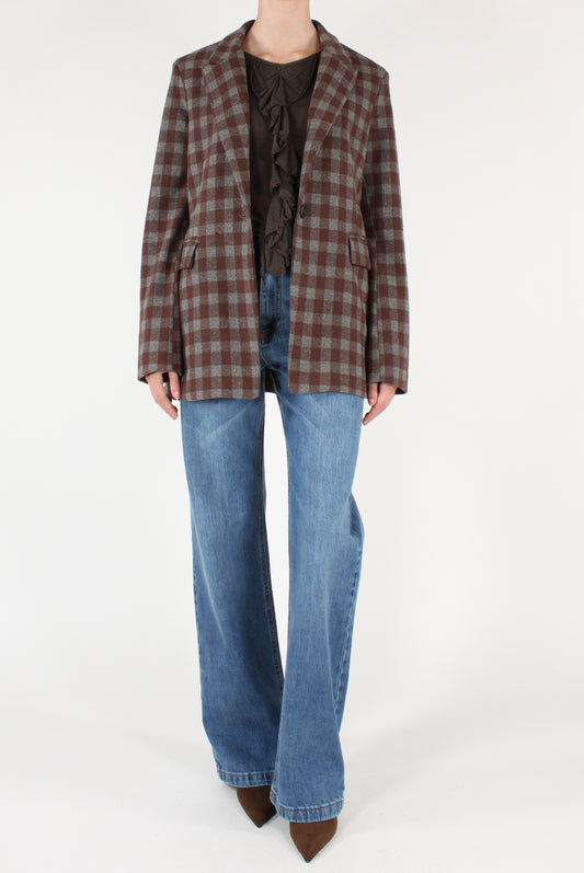Blazer Monopetto a Quadri
