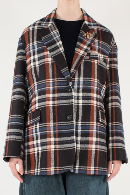 Blazer Over Monopetto in Tartan