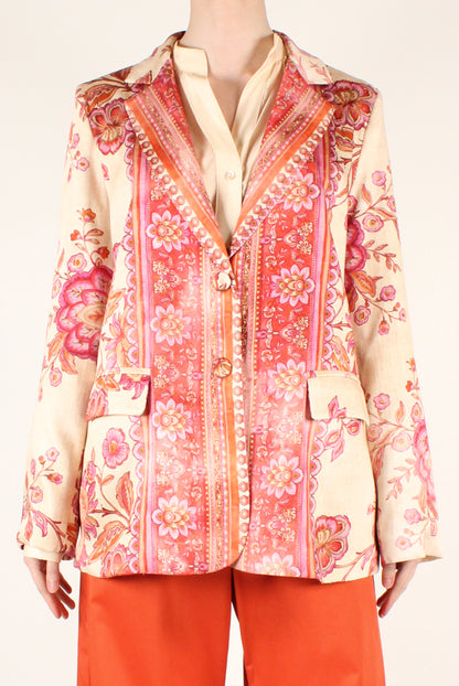 Blazer Fantasia Decoro Floreale