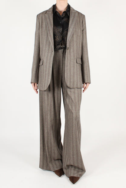 Pantaloni a Palazzo Gessati con Pinces