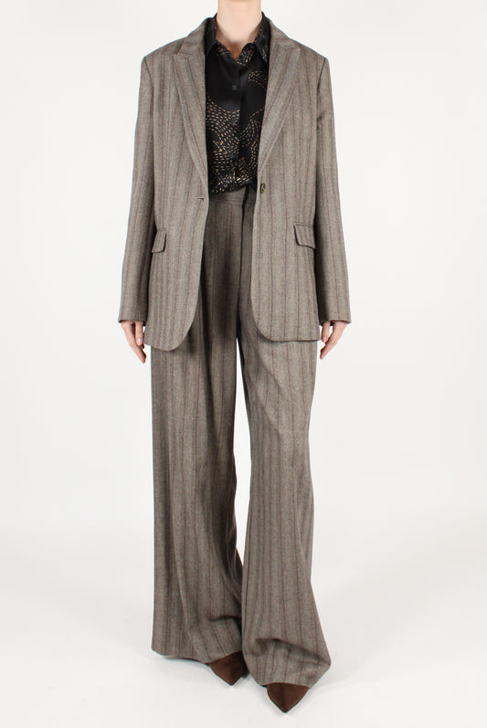 Pantaloni a Palazzo Gessati con Pinces