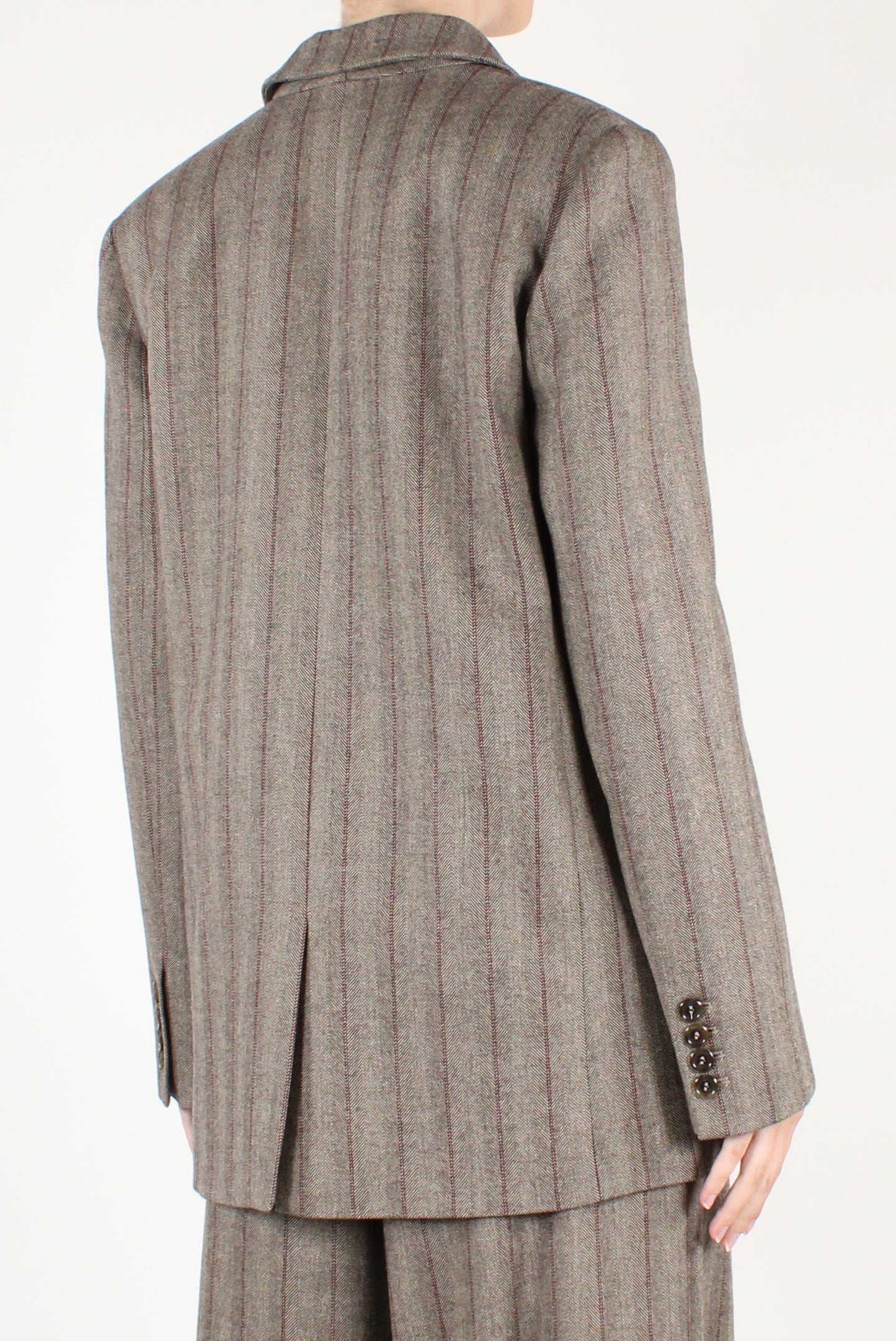 Blazer Monopetto Over Gessato