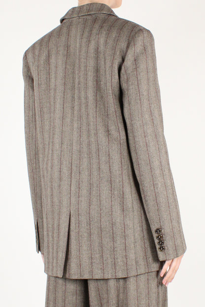 Blazer Monopetto Over Gessato