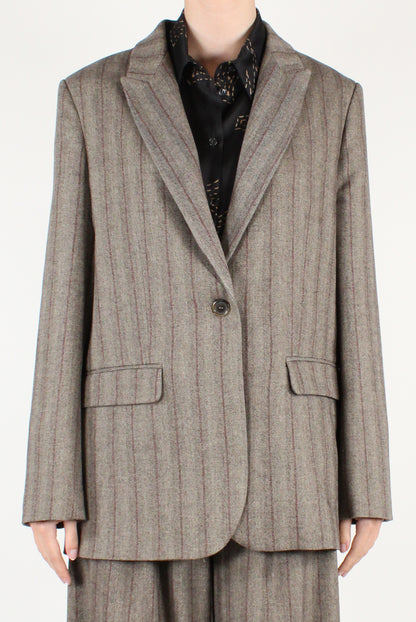 Blazer Monopetto Over Gessato